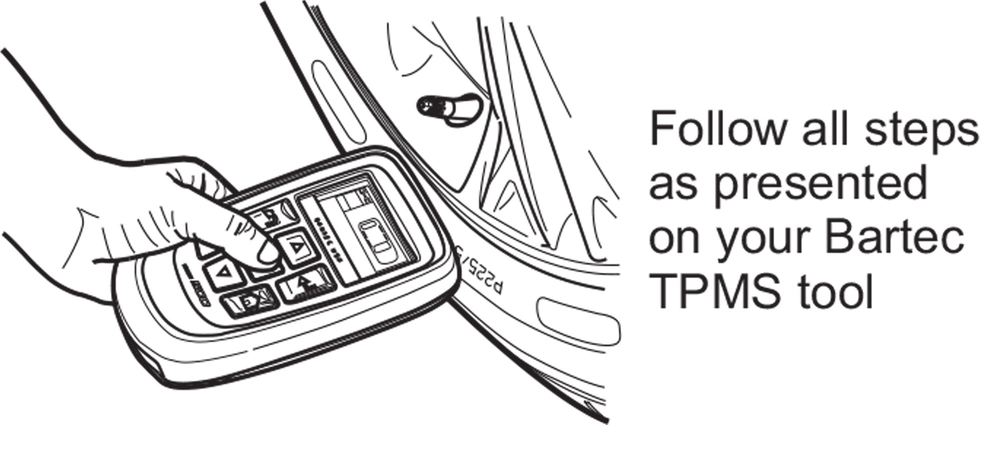 OPTIONAL!  Program RITE-SENSORS<sup>®</sup> in wheel using Bartec TPMS Tool